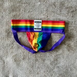 Rainbow Jockstrap - Purple Trim, Medium